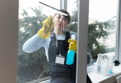 Nettoyage de vitres intérieures et extérieures à la Vendelée